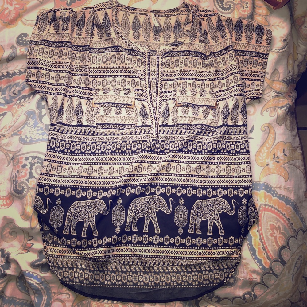 Tribal Print Blouse
